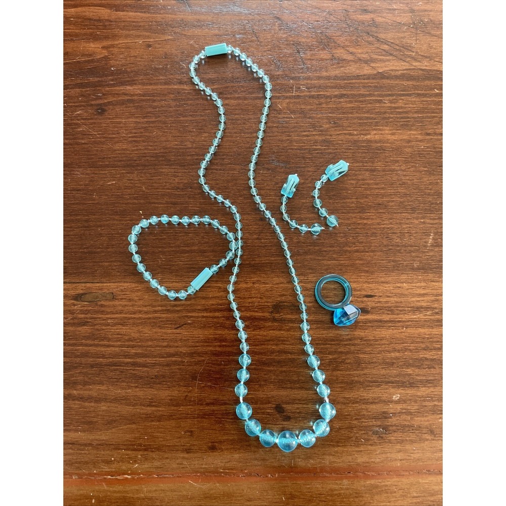 Pretty Pretty Princess: Disney Cinderella Replacement PARTS Blue Necklace Ring